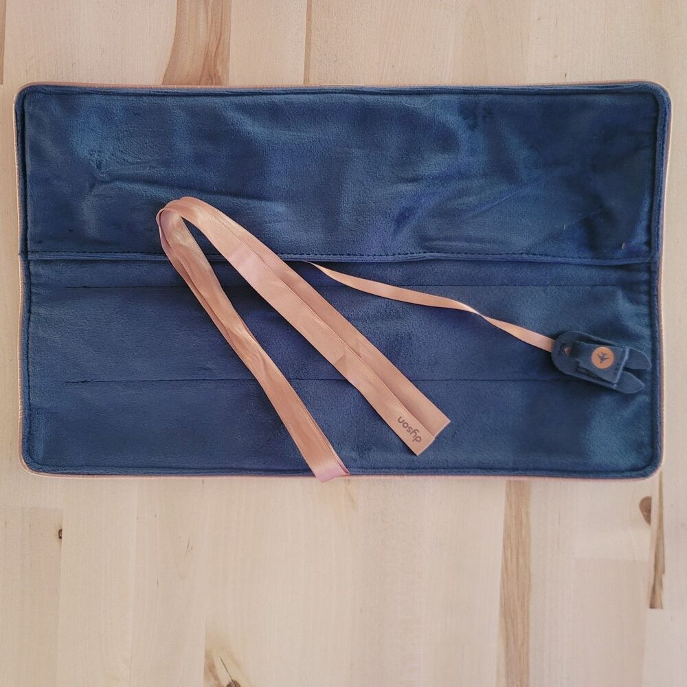Dyson Travel Pouch Straightener Heat Resistant Micro Velvet Black/Copper Bag